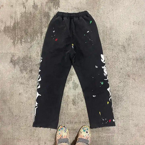 Pantalon de Jogging Empilé pour Adulte Personnalisé Impression 100% Coton Polaire Sérigraphie Pantalon de Survêtement Évasé 2024 - Product Image 5