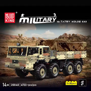 Mould <span class=keywords><strong>King</strong></span> 20039 Camion <span class=keywords><strong>militaire</strong></span> KOLOS 8X8 Jouets de construction 20040 Techniques APP Voiture de combat télécommandée Briques pour enfants - Product Image 2