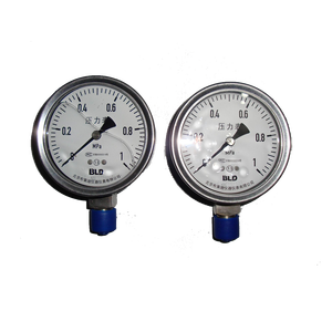 مقياس ضغط من الفولاذ المقاوم للصدأ صنع في الصين 40/50/60/80/100/150 مم مقاوم للتآكل والاهتزاز والصدمات مقياس ضغط BLD - Product Image 1