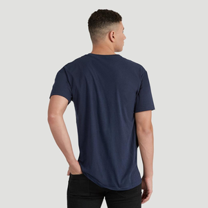 เสื้อยืดผ้าใยไผ่สำหรับผู้ชายพิมพ์โลโก้แบบกำหนดเอง100% - Product Image 5