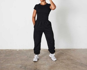 Custom Heavyweight Cotton <b>Women's</b> Pants Plus Size Casual <b>Winter</b> Joggers Elastic Waist Streetwear Logo Decoration <b>for</b> Sports - Product Image 4