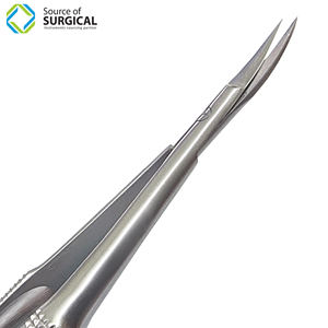 Tijeras de resorte Mango largo Tijeras de resorte de alta calidad con cuchillas curvas afiladas Extensiones de pestañas Cómodas - Product Image 2