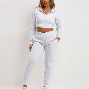 Qualité supérieure Look élégant nouvelles femmes Crop survêtement nouveauté vêtements confortables femmes Crop survêtement - Product Image 6