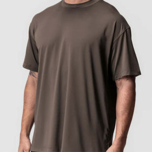 2025 hommes élégant coupe ample surdimensionné 100% coton T-Shirt col confortable imprimé tous les jours Style de rue personnalisable OEM hommes - Product Image 5