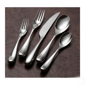 Vente en gros de couverts de restaurant pour événements en plein air couverts réutilisables incroyables couteaux à long manche rond à pois et ensemble de couverts cuillère fourchette - Product Image 3