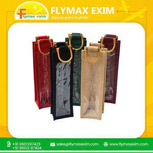 Bolsa de 6 botellas de vino ecológica personalizada Material de yute elegante para regalar con estilo Mejor precio de venta - Product Image 6