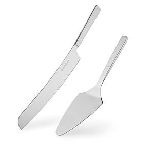 Cubiertos modernos de lujo de acero inoxidable, cubiertos seguros para comida a precio asequible, pulido con espejo, mango de servidor para pastel, diseño - Product Image 2