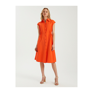 Robe décontractée à manches courtes BGN avec taille élastique et détail froncé Modèle S23D132 - Product Image 1