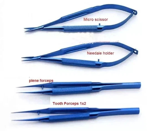 Ensemble d'instruments de micro-chirurgie en titane de qualité supérieure pour des procédures chirurgicales de précision avec 4 outils microchirurgicaux fins - Product Image 2