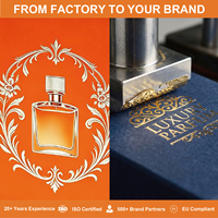 Coffret Cadeau de Parfum Orange de Luxe avec Ruban Argenté et Fermeture Magnétique, Logo Personnalisé, Dorure à Chaud, Coffret Rigide pour Parfum 100ml