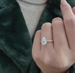 Anillo de Eternidad Étnico con Diamantes en Forma de Pera Aniva RN2616, Joyería para Mujer, Anillo de Compromiso de Oro Amarillo de 14 Quilates, Venta al por Mayor Personalizada - Product Image 3