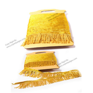 High Quality OEM Eco-Friendly Metallic Gold Bullion Wire <b>Fringes</b> 3 6 and 9 for Garment Accessories - Product Image 3