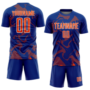 Conjunto de uniformes de fútbol personalizados al por mayor, camiseta y pantalones cortos de fútbol por sublimación, ropa de equipo transpirable de poliéster de secado rápido, OEM - Product Image 4