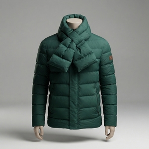 Chaqueta acolchada para hombre, chaqueta de invierno, chaqueta acolchada, chaqueta con aislamiento, chaqueta cálida, chaqueta con cuello tipo bufanda, chaqueta para exteriores - Product Image 1