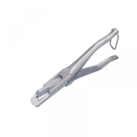 Instrument chirurgical vétérinaire en acier inoxydable, forme en M, pour l'identification des chèvres et des chevaux, poinçon à oreilles réutilisable, pince à encoche