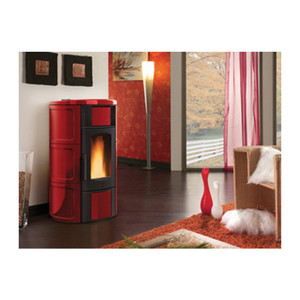 Stufa a Pellet 20 kW Iside Idro H15 Ceramica Bordeaux - Product Image 1