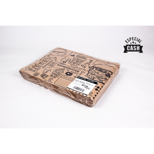 Nappe en papier professionnelle Eco Nature 30x40cm 40gsm imprimée Burguer, 1000 pièces, B2B - Product Image 1