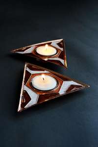 Juego de Portavelas Geométricos de Lujo en Dorado/Negro, Centro de Mesa Contemporáneo para Decoración de Bodas, Hoteles y Fiestas - Product Image 6