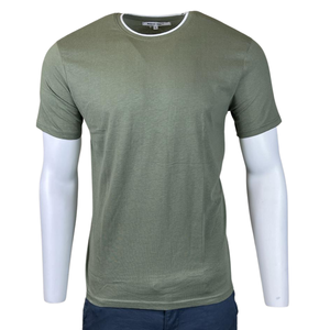 T-shirts respirants pour hommes 100% coton à manches courtes de qualité supérieure Col rond basculant Brodé Uni - Product Image 2