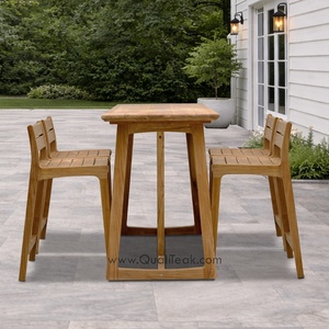 Fuego Solid Wood Modern Outdoor Home Bar Counter Set - Product Image 3