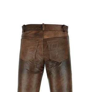 กางเกงหนังผู้ชายคุณภาพสูง ดีไซน์ล่าสุด ขายส่ง ออกแบบโลโก้ของคุณเอง กางเกงหนังผู้ชาย - Product Image 6