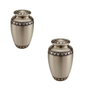 Antique Style Metal Cremation Urn Best Wholesale Price Home Decorative Funeral <b>Ashes</b> Storage Urn for Adults - Product Image 2