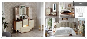 Ensemble de chambre à coucher modèle Elit de mariage 2026 lit King Queen Size armoire en bois miroir tête de lit éclairée meubles de maison prix d'usine - Product Image 5