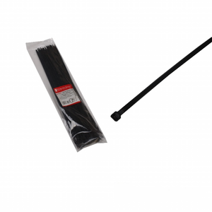 Gran oferta, bridas de nailon negras de alta calidad con cremallera, bridas de plástico autoblocantes multifuncionales de 5mm, bridas de 400mm de longitud sin halógenos - Product Image 1