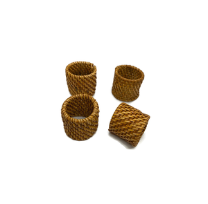 ห่วงใส่ผ้าเช็ดปากทำจากหวายขัดเงาอุปกรณ์ในห้องครัวดีไซน์หรูหราและทำจากวัสดุหวาย - Product Image 2