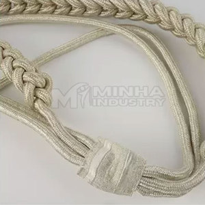 Venta al por mayor Cordones metálicos revestidos para el hombro Aiguillettes para vestido de uniforme ceremonial en color sólido - Product Image 5