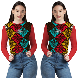 Camiseta de manga larga de algodón para mujer Camiseta de manga larga de diseño básico multicolor para mujer para gimnasio Yoga y actividades al aire libre - Product Image 6