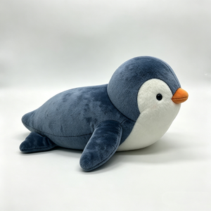 Peluche pingouin mignon et dodu personnalisée, peluche pingouin bleu et blanc douce, peluche pingouin bleu dodu pour enfants et adultes - Product Image 2