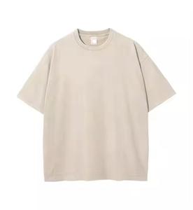 T-shirt vintage sur mesure en coton/fibre de bambou, délavé à l'acide, effet vieilli, coupe oversize, grandes tailles, 220g, logo imprimé éco-responsable pour homme - Product Image 6