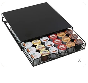 Boîte de rangement pour dosettes de café K-Cup en métal noir de haute qualité, organiseur de capsules de café, fabrication originale - Product Image 3
