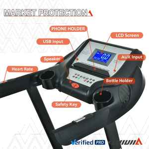 Caminadora Eléctrica Profesional Comercial de Acero con Pantalla LCD y Motor de 2.0HP - Product Image 2