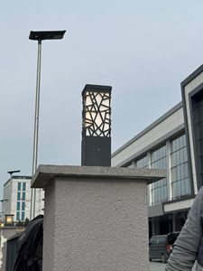 Vật cố ngoài trời gắn trên cùng với thân bằng thép mạ kẽm và bộ khuếch tán Acrylic nhỏ gọn IP44 sân vườn và Đèn tường (mô hình doga) - Product Image 2