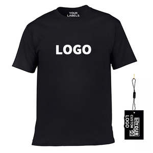 T-shirt classique unisexe 100% coton coupe régulière t-shirt à col rond Logo personnalisé grande taille vêtements pour hommes 220 grammes tissu teint uni - Product Image 4