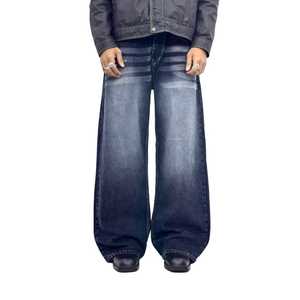 กางเกงยีนส์ขายาวทรงหลวมขาตรงสำหรับผู้ชายกางเกงยีนส์ทรงหลวมแนวสตรีทไซส์ใหญ่ทันสมัย - Product Image 4