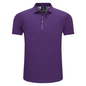 Customizable Breathable Anti-Pilling Solid Color Men's Polo Shirts Men's Short Sleeve Polo Shirt Comfortable and Trendy Ideal - Product Image 2