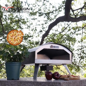 เตาอบพิซซ่าแก๊สแบบตั้งพื้นเคลื่อนย้ายได้ Ovendesign ขนาด 16 นิ้ว พร้อมหินหมุนอัตโนมัติ 500 องศาเซลเซียส ป้องกันควัน ไม่ติดกระทะ สำหรับใช้ในครัวเรือน - Product Image 1