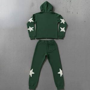 New Trend Men's Distressed Patchwork Tracksuit Custom Street <b>Wear</b> Embroidery <b>Work</b> Track Suits In Low Price - Product Image 2