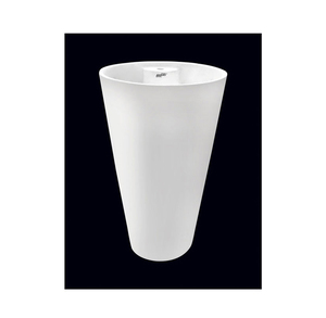 High Quality Glossy Finished White Ceramic Pedestal Bathroom Sinks Single Hole Made Stone Marble World Wide Selling Factory - Product Image 1