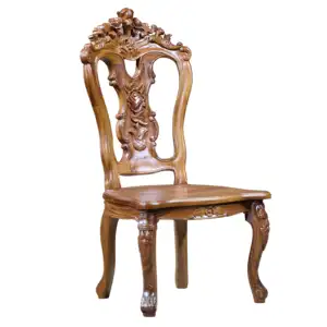 European Style and Beautiful Stunning Handmade Carved Teak Restaurant Chairs for Restaurant and Dining Room
