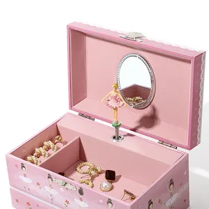 WEIMEI Musical Box Jewelry Organizer Box Necklace Storage Plastic Music Box For Children Girls Gift