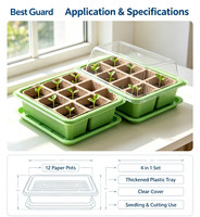 Boîte blister transparente en plastique PET pour pépinière, emballage d'expédition pour boutures de fleurs en pot et semis.