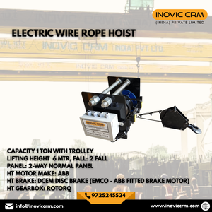 Chariot élévateur de 1 tonne de capacité, élève 6 mètres, 2 panneaux de descente, panneau normal bidirectionnel, moteur ABB, frein à disque (DECM), boîte de vitesses Rotorq - Product Image 1