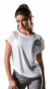 Camiseta Deportiva con Hombros Descubiertos para Mujer, 100% Algodón, Camiseta de Fitness con Estampado para Gimnasio y Ejercicio - Product Image 2
