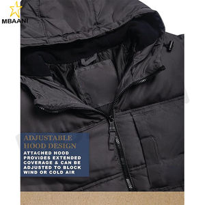 Veste d'hiver pour homme Outfitters - Manteau d'hiver matelassé isolé, veste d'extérieur rembourrée à capuche lourde pour homme - Product Image 3