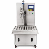 Machine de remplissage semi-automatique à tête unique contrôlée par PLC pour liquides, 5-50 kg, AT-DGS-50Y, remplisseuse industrielle pour seaux et fûts en verre