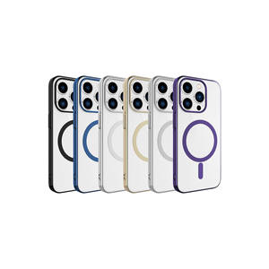 Coque de protection en silicone gris foncé Netzy avec chargement magnétique sans fil pour Magsafe pour iPhone 15 Pro, style Ins - Product Image 2